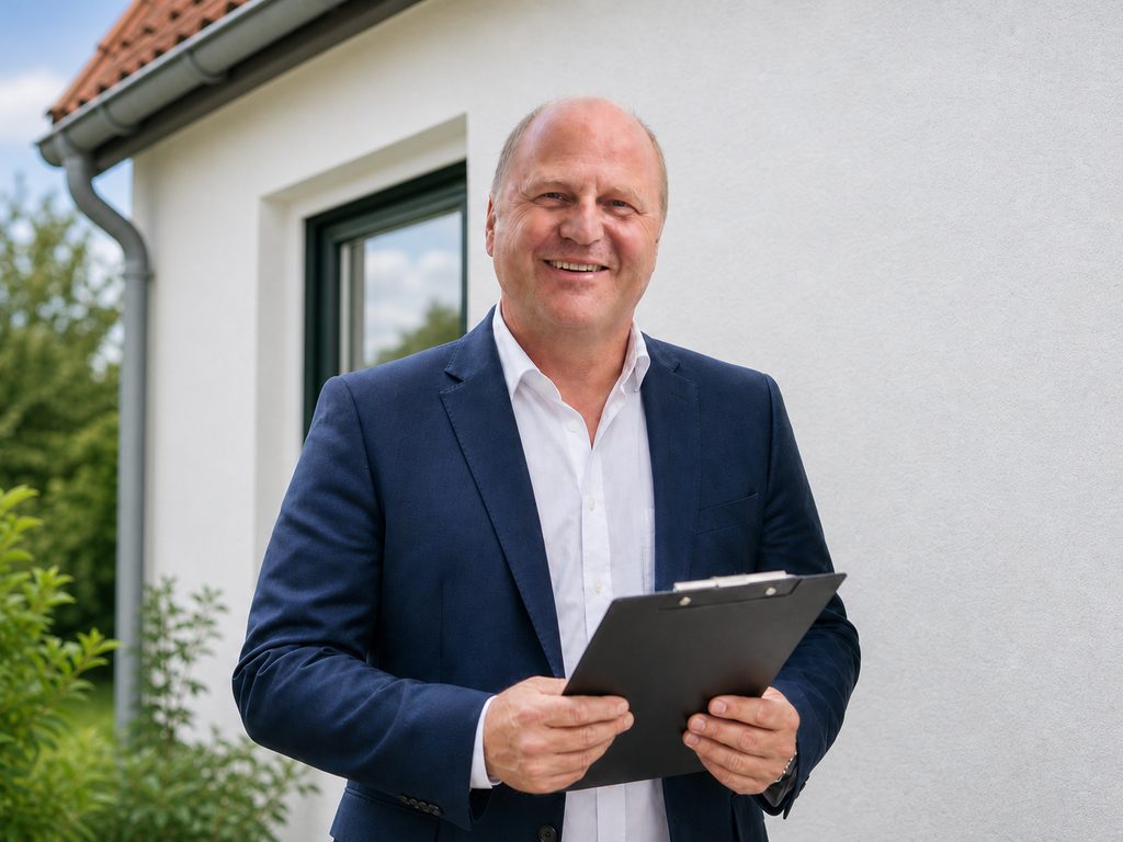 Robert Hecht bei der technischen Einschätzung von Bausubstanz und Haustechnik